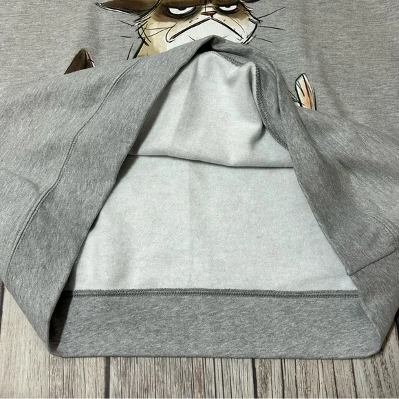 I Had My Patience Tested I'm Negative Cat Funny Gray Long Sleeve Fleece Sweater - Picture 11 of 11